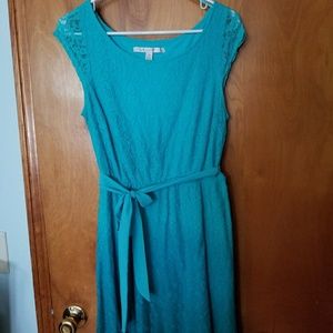LC Lauren Conrad Teal Ombre dress